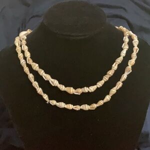 Seashell 18" Rope Necklace,Beach Fashion,Shades Of Brown, Versatile, Coastal